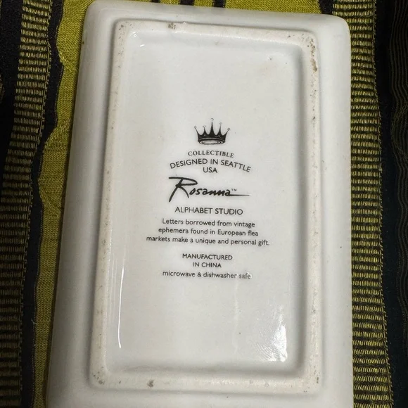 “K” & Floral Ceramic Trinket Tray Bundle - Picture 4 of 9